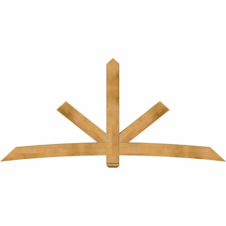 Ekena Millwork Alberta Rough Sawn Timber Gable Bracket, Western Red Cedar, 108"W x 49"H x 6"D x 6"F, 11/12 Pitch GBW108X49X0606ALB00RWR